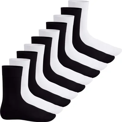 Produktbild von Footstar EVERYDAY! 10 PAAR Damen Herren Socken - Schwarz-Weiss 39-42