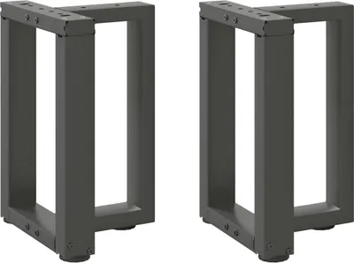 Image de Pieds de table basse en T 2 pcs. Anthracite 28x25x(42-43) cm Acier