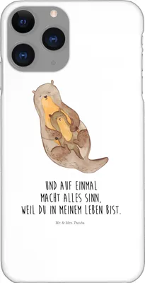 Produktbild von Mr. & Mrs. Panda Iphone 11 Pro Handyhülle Otter Kind - Weiß - Geschenk, Handy Case, Mutter, Baby, Geburt, Mama, Premium Kunststoff, Familie