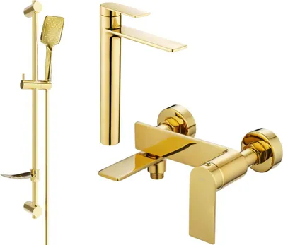Produktbild von Mexen Zero DF62 Badewannenset, Gold - 7113DF62-50