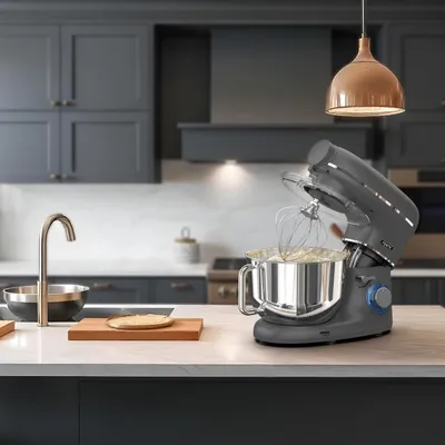 Produktbild von Fentic Küchenmaschine mit Nudelmaschine, 2000W, Planetenrührmaschine, 6,2L Edelstahlschüssel