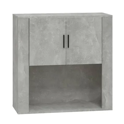 Image de vidaXL Armoire murale gris béton 80x33x80 cm Bois composite