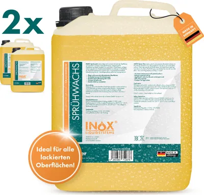 Produktbild von INOX® Sprühwachs 2x 5L Auto Spray Wax Autowachs Versiegelung Schnellwachs Lack