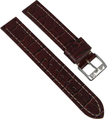 Produktbild von Uhrenarmband Leder Krokoprägung braun 18mm Minott 27604