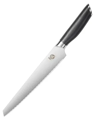 Japanisches Brotmesser 30,5 cm, doppelte Schneide, Wellenschliff