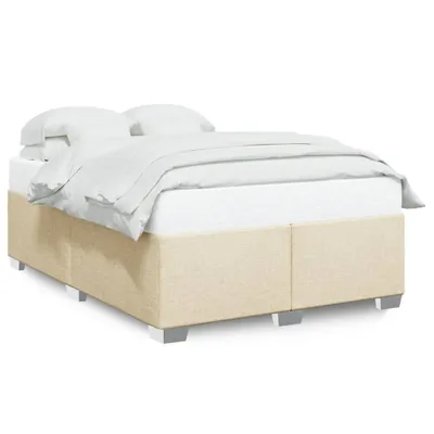 Produktbild von vidaXL Bettgestell ohne Matratze Creme 160x200 cm Stoff