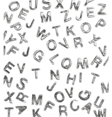 Immagine prodotto di Rayher Hobby 3123922, Lettera decorativa, cera, argento, 2 pezzi