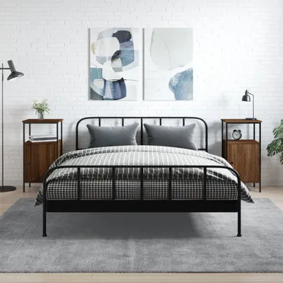 Produktbild von vidaXL Nachttische 2 Stk. Braun Eichen-Optik 41x31x80 cm Holzwerkstoff