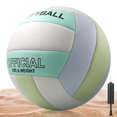 Image de Volley-ball, taille officielle 5 - Adapté au beach-volley - Gonflable - EnPolyuréthanesouple - Antidérapant - Pour entraînement sportif en intérieur et en extérieur