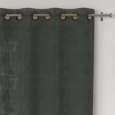 Vorhänge mit Ösen, Leinen-Baumwoll-Mix, 135 x 250 cm, Khaki