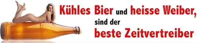 Produktbild von Kühles Bier und heisse Weiber, Straßenschild - Magnet, Blech 16 x 3,5 cm, STR-M 041