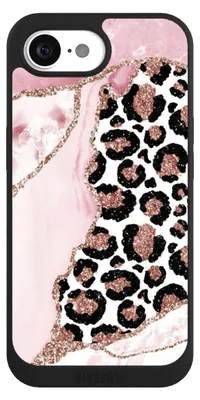 Produktbild von NIVOCASE Handyhülle für Apple iPhone 16e  Hülle NIVOpure Case Schwarz Glitzer Look Leopard Marmor