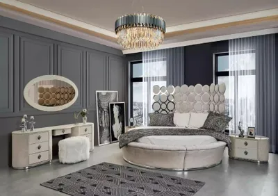 Immagine prodotto di Set da letto moderno letto + 2 comodini + toletta nuovo