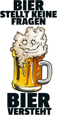 Produktbild von vianmo Holzschild 18x12 cm Alkohol Bier stellt keine Fragen