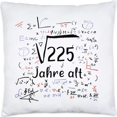 Produktbild von Wurzel von 225 Jahre Alt Kissen 15. Geburtstag Humorvolles Motiv als Geburtstagsgeschenk Geschenkidee