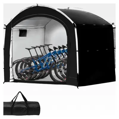 Produktbild von Fahrradlagerzelt, tragbare Fahrradaufbewahrung mit 210D Oxford-Gewebe PU4000 wasserdicht für 2/3/4/6/8 Fahrräder, Abdeckungen für Motorräder, Gartengeräte, Spielzeug, Rasen