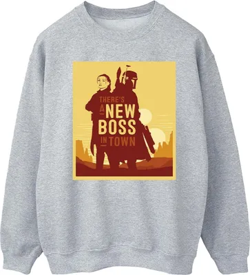 Produktbild von Star Wars - "The Book Of Boba Fett New Boss" Sweatshirt für Herren BI43964 (L) (Grau)