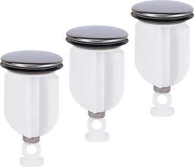 Produktbild von 3 Stück Waschbeckenstöpsel, Abflussstopfen Waschbecken, Stöpsel Waschbecken, Abflussstopfen Waschbecken Stöpsel Verschluss, 40mm Universal Badewannenstöpsel mit Dichtung für Küche Bad Spüle, Küche Bad Sanitär