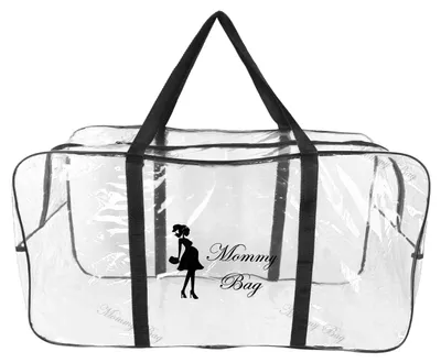 Obrázok produktu pre Mommy Bag taška do pôrodnice L 50 × 23 × 32 cm, priehľadná, čierna