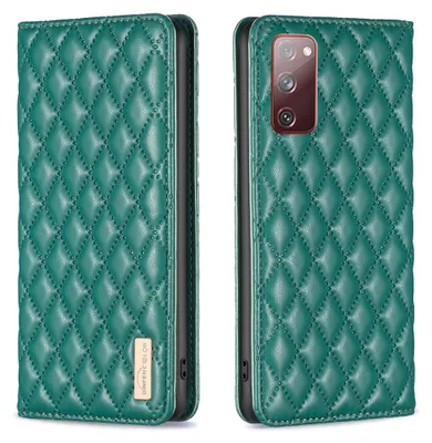 Produktbild von Galaxy S20 FE Hülle, Elegant Bookstyle Flip Leder Kartenfächer Schutzhülle mit Ständer für Samsung Galaxy S20 FE 5G Grün