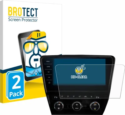 Produktbild von 2x Für Skoda Octavia RS 245 2019 Infotainment System 9.2" Schutzfolie BROTECT Displayschutz Display Schutz Folie Klar Transparent