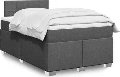 Produktbild von Möbel Boxspringbett mit Matratze Dunkelgrau 120x190 cm Stoff - Klassische Betten 3288128