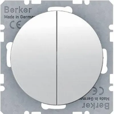 Produktbild von Berker R.1/R.3 Doppelschalter Treppenlichtschalter Weiß Unterputz
