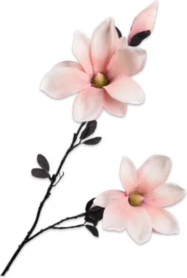 Productafbeelding van Kunstbloem: Zijden magnolia-tak, roze-wit, 86 cm
