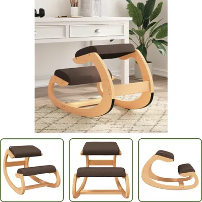 Obrázek produktu pro The Living Store Klekátko hnědé 55x84x55 cm březová překližka