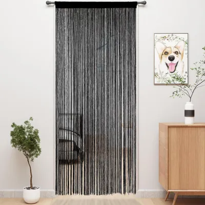 Zdjęcie produktu dla Zasłona okienna, czarna, 2 sztuki, 100 x 200 cm, możliwość skracania, możliwość prania