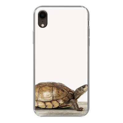 Produktbild von MuchoWow® Handyhülle Schutzhülle Hülle für iPhone XR Schildkröte - Junge - Tiere - Kinder - Mädchen Silikon Softcase Handy Hülle - Schutzdeckel