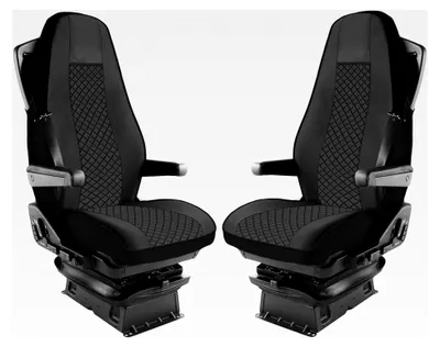 Produktbild von Sitzbezüge für LKW Volvo FH4 FH5 aus  1+1 LKW Sitzauflagen Schonbezüge (schwarz)