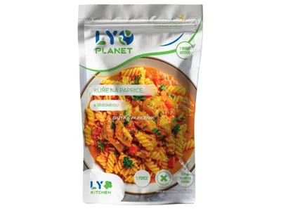 Obrázek produktu pro Kuře na paprice s těstovinami (lyo)