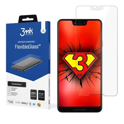 Produktbild von 3mk Display Hybridglas FlexibleGlass für Google Pixel 3 XL  0,3mm 7H