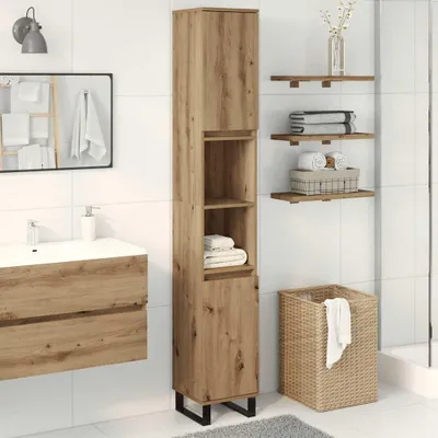 Obrázek produktu pro vidaXL Koupelnová skříňka Artisan dub 30x30x190 cm materiál na bázi dřeva