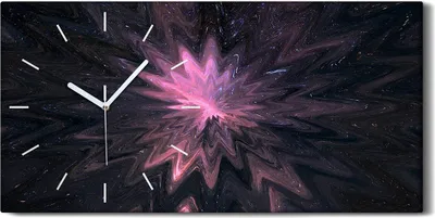 Produktbild von Küche Wohnzimmer Wand Leinwand Uhr 60x30 Digitales abstrakte Moderne Kunst - weiße Hände