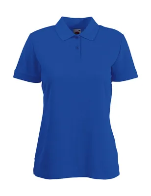Produktbild von Fruit of the Loom Damen T-Shirt Polohemd kurzarm Poloshirt Polo Shirt, Größe:2XL, Farbe:Royal Blau