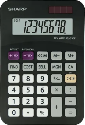 Produktbild von Sharp EL-330 F BK Tischrechner in schwarz