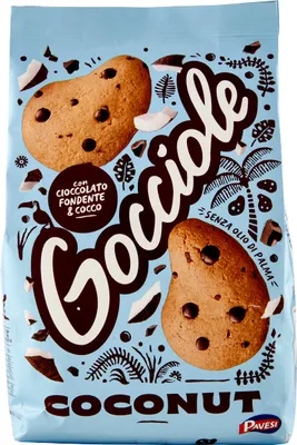 Immagine prodotto di Gocciole Cocco, biscotti al cocco, 320g - Pavesi