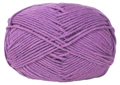 Image de Fil à broder en coton, 5 pelotes de 50g, couleur violet. Lavable et facile d'entretien