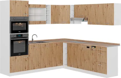 Produktbild von Eckküche Vicco R-Line Artisan-Eiche 247 x 60 cm , AP Eiche, Model 49006