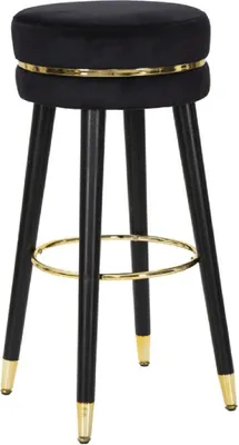 Imagen del producto de Mauro Ferretti, taburete de bar Paris, diámetro 35 cm, altura 74 cm, color  y dorado