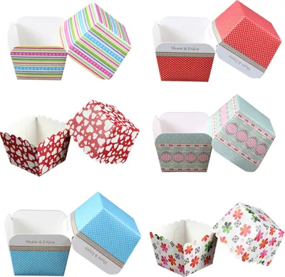 Image de CANDeal 50 pièces de papier Cupcake Dessert Moule à muffins Moules en papier Cases à muffins,Couleur assortie