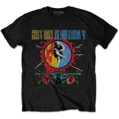 Immagine prodotto di Maglietta Guns N' Roses Use Your Illusion Circle Splat nera taglia 2XL