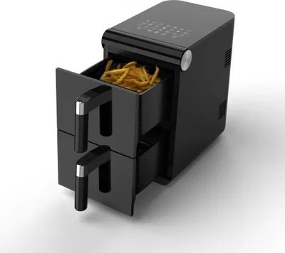 Elta Doppelstock-Luftfritteuse – 11 L Dual Zone XXL Airfryer mit 2 Fächern