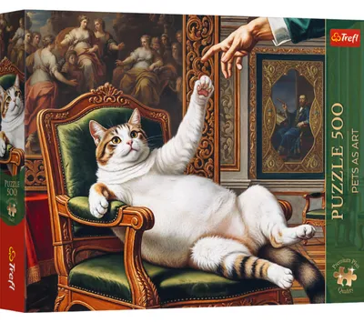 Obrázek produktu pro Puzzle – 500 dílků – Premium Plus – Zvířata jako umění: Jeho Mňoučkovská Výsost – Trefl 37627