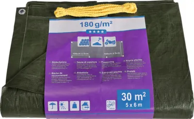 Produktbild von Gewebeplane Universalplane 180 g/m² grün 5 x 6 m