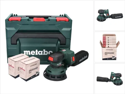 Image de Metabo SXA 18 LTX 125 BL Ponceuse excentrique sans fil 125mm 18V Brushless + 2x Sets de ponçage Toolbrothers TURTLE + Coffret metaBOX - sans batterie, sans chargeur (600146840)