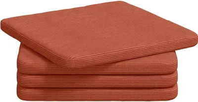 Produktbild von vidaXL Sitzkissen 4 stk. Cordstoff Rot-Orange 40 x 40 x 3 cm