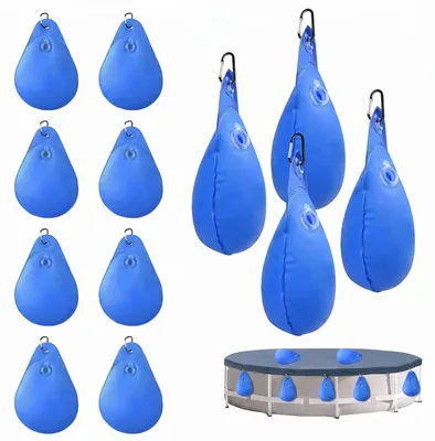 Imagen del producto de 12 unidades de contrapesos para cubiertas de piscina, bolsas de agua para protección en invierno